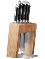 [Scanpan] Kalo Knife Block Set 6 Piece in Oak