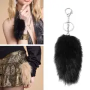 Lightweight Plush Tail Keychain Charm Bag Hanging Decoration For Stylish Outfits