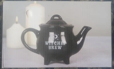 Halloween Spooky Beverage Witches Brew Cauldron Tea Pot Coffee Kitchen Bar Home