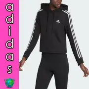 adidas Women's Essentials 3-Stripes Cropped Hoodie Size Medium GM5582 NEW