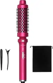 Wavytalk 1.5 inch Thermal Brush, Heated Round Brush, Dual Voltage, Rose Red
