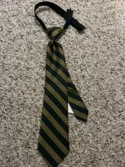 Flynn O’Hara School Uniform Tie Striped Green Gold