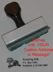 Covered Bridge Rubber Stamp With Custom Address/Message