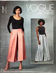 Vogue V1685 Misses 14 to 22 Wide Legged Palazzo Pants Uncut Sewing Pattern