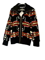 PENDLETON FLEECE BOMBER JACKET FOXGLOVE RANGE SZ M AZTEC PRINT NEW