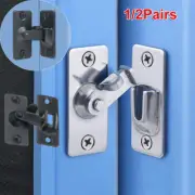 1/2Pair Safety Latch Stainless Steel 90 Degree Right Angle Sliding Door Lock