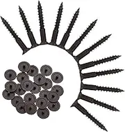 Mipcase 1set Self-Tapping Cabinet Handle Screws Set with Decorative Caps Cross Design for Easy Installation and Versatile Use Cabinets and Wardrobes