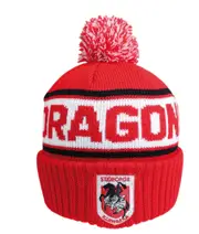 St George Dragons NRL Striker Pom Pom Beanie