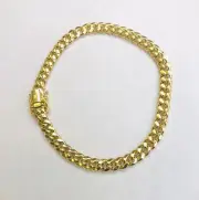 10KT Yellow Gold Mens Miami Cuban Curb Link 8.5" 6.6 mm 10 grams chain/BRACELET