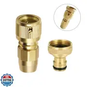 Expandable Garden Hose Repair Kit,Solid Brass Hose Quick Connect Fittings,3/4