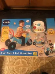 VTech 3-in-1 Step Up and Roll Motorbike 3-Wheeler, 2-Wheeler and Walker