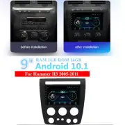 9" Android 10.1 Radio Stereo GPS Navi Wifi Player 1+16GB For Hummer H3 2005-2011