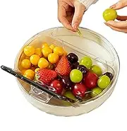 Gungtj Double Dish Bowl, Detachable Fruit Plate Snack Bowls with Phone Holder, Nut Dish Tray, Snack Containers for Household Use Living Room Snack Food