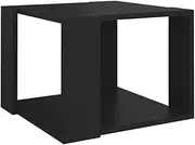 'vidaXL Black Coffee Table - Engineered Wood, Square Shape, Scandinavian Style for Living Room
