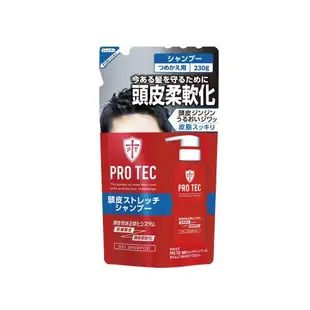 日本LION獅王-PRO TEC頭皮養護薄荷勁涼感去頭皮屑洗髮精補充包230g/袋(控油去味,去屑舒癢,角質護理)