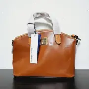 Dooney & Bourke Wexford Leather Ruby Satchel in Natural Color - NWT