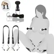Nipple Sucker Labia Clamp Spreader Strap Toy Set Vaginal Clips Women Bondage