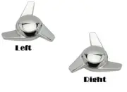 CHROME Bicycle Knock Off 3/8" Axle Left & Right Front/Rear Lowrider Cruiser