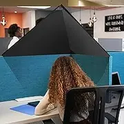 Comastbo Desk Corner Shade Small Size to Block Partial Light, Shield Cover for Light-Sensitive Workers, Fits High Wall Cubicle Privacy Attach in 90 Degree Corner