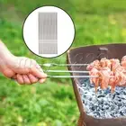 Kabob Skewers for Grilling Flat Stainless Steel BBQ Tool Sticks 15inch Set of 18