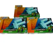 Nerf Super Soaker Minecraft Trident Water Blaster Pull Back Plunger Kids -3 Pack