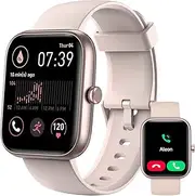 Smart Watch for Men Women 1.8" Fitness Tracker, Bluetooth Call, DIY Dial, Sleep Monitor, 100+ Sports Modes, IP68 Waterproof Smartwatch for Android iPhone, Alexa Built-in