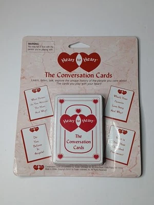 NOS Vintage Heart To Heart Conversation Card Game Adult Real Questions