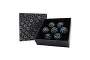 RPG Set Hollow Vines Dice (Stainless and Blue)