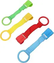 Veemoon Baby Stand up Pull Ring 4pcs Rings Safe Durable for Infants Bed Montessori Toys