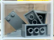 LEGO Parts - Dark Bluish Gray Slope 18 4 x 2 - No 30363 - QTY 5