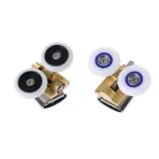4Pcs Shower Glass Door Roller Double Wheel Runner Top Bottom Pulley 26mm