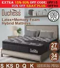 Hybrid Mattress Comfortable Memory Foam Pocket Springs Reinforced Edge Support