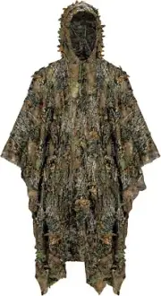 3D Leaf Woodland Ghillie Suit Camouflage Clothing for Hunting Bird Watching Mil