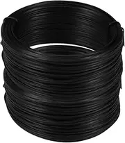 OSALADI 2pcs Iron Wire Tie Fence Poly Wire Sjto Wire Garden Wire for Plants Gardening Wire Real Barbed Wire Fine Wire Mesh Craft Bendable Wire Mesh Wire Snare Wire Black Plastic Coated PVC