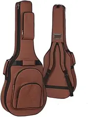 Guitar Bag 41 Inch Guitar Bag Thick and Cotton Shoulder Waterproof Guitar Bag Musical Instrument Bag Perfect for Travelling(Coffee)