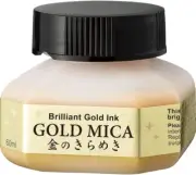 Kuretake BA301-6 Zig Ink Luster of Gold 60ML Drawing Ink Colour Name:Gold