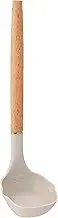 Wiltshire 43834 EAT Smart Spoon, Non-Stick cookware Safe Soup Spoon, Wooden Handle Kitchen Utensil, Heat Resistant Cooking Tool (Colour: Brown, Cream), Taupe
