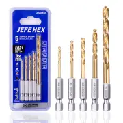 Hex Shank Drill Bit Set - 5 PCS Impact Driver Drill Bit Set with Quick Change Sh