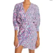 IRO Firenze Printed Dress In Mixed Blue Size 36