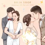 *SILIA* 客製化 韓風手繪 結婚書約 喜帖 結婚證書 似顏繪 書約 結婚 謝卡 喜餅謝卡 同性書約 婚禮 小物