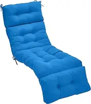 Amazon Basics Tufted Outdoor Lounger Patio Cushion - Blue