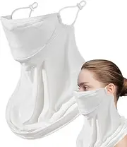 [Generic] Breathable Face - Golf Face For Cycling - Breathable Ice Silk Anti-UV Running Cycling Scarf With Ear Loops For Camping, Hiking