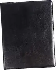 SHINEOFI Elegant Leather Document Folder A4 Size Clip and Elastic Band for Organizing Papers School Office and Formal Use