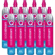 Sodastream Quick Connect Gas CO2 Cylinder 60L Refill Replacement Pink Pack 10