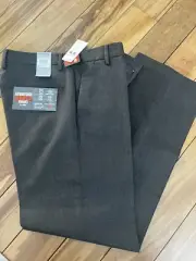 Dockers Men Advantage Flat Front Gray Pants Size 30x30 Straight Fit No Wrinkles