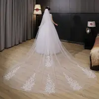 在飛比找蝦皮商城精選優惠-新款新娘結婚頭紗 婚紗禮服婚慶拖尾大頭紗 旅拍照道具造型紗3