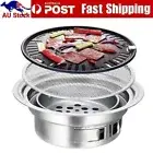 Korean Style Table Charcoal Portable BBQ Grill Camping Outdoor Stainless 34cm AU