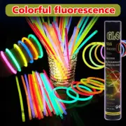 100 Pcs Glow Sticks Bracelets Glasses Plastic Rings Earrings Flash Kids Fun