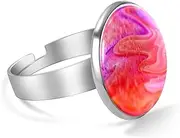 [FVQL] Adjustable Ring for Girls, abstract pattern art