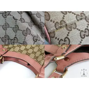 【巴黎站二手名牌專賣店】＊現貨＊GUCCI 真品＊211944 SUKEY經典GG緹花粉邊手提肩背包